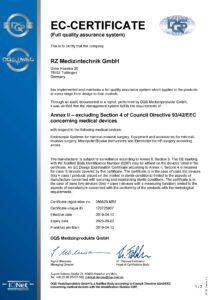 RZ Medizintechnik EC certificate Page-1